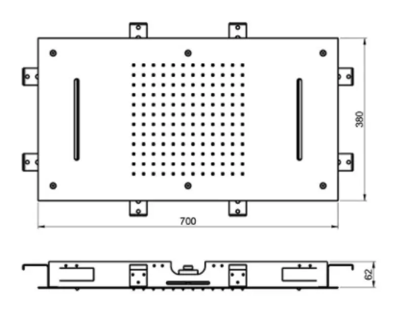 SB Tentazione XXL Doccia a soffitto a scomparsa rettangolare a 2 getti in oro PVD 1208955710