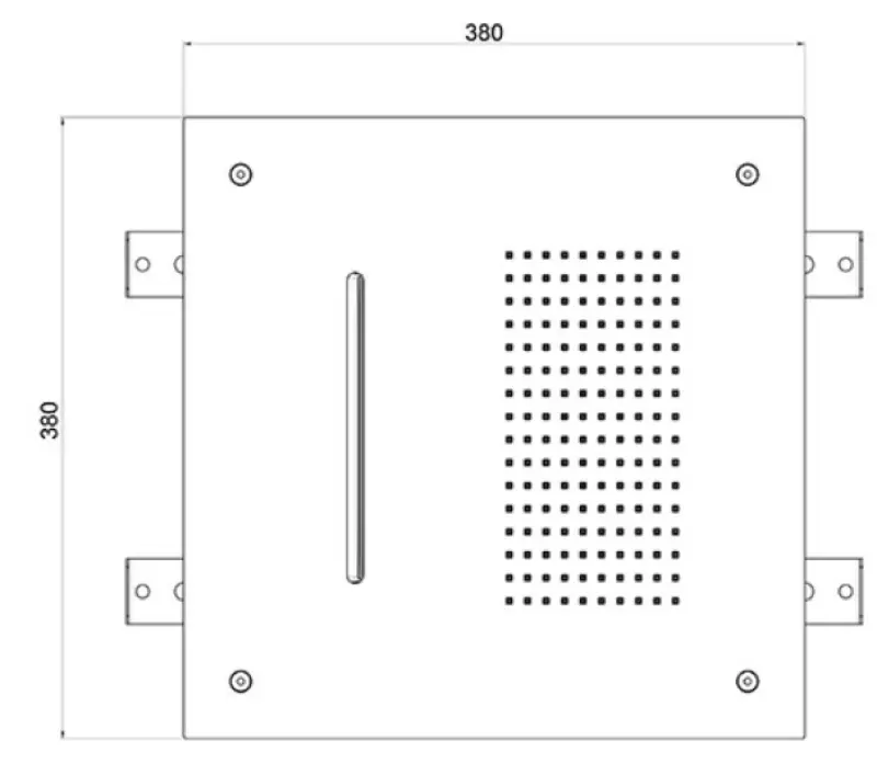 Doccia a soffitto SB Square a doppio flusso integrata PVD Oro 1208955759