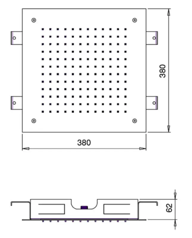 SB Tentazione Doccia a Pioggia Incasso Quadrata 38x38cm Nero Opaco 1208955761