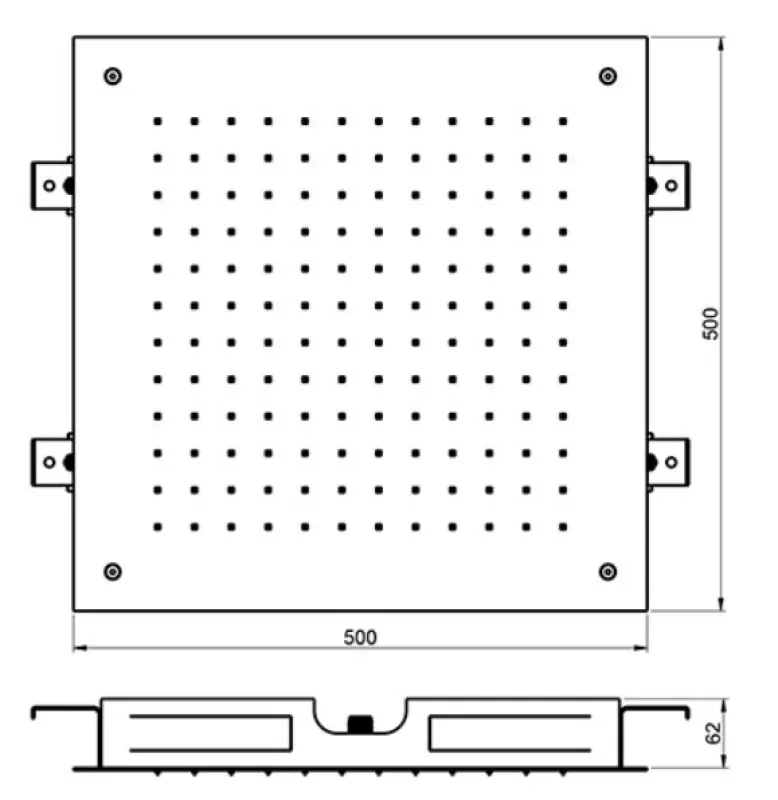 Doccia a pioggia a soffitto SB Temptation incasso quadrata 50x50cm PVD Oro 1208955780