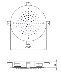 SB Round Tentazione Doccia a Pioggia Incasso 38 cm Nero Opaco 1208955799