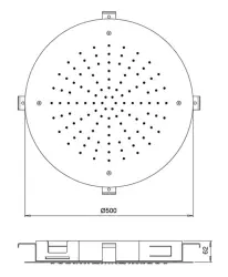 SB Rotonda Tentazione Doccia a Pioggia Incasso 50 cm Nero Opaco 1208955806