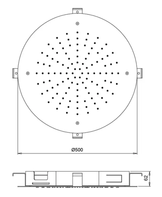 SB Round Tentazione Doccia a soffitto 50 cm PVD Oro 1208955810
