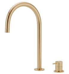 Waterevolution Flow Rubinetto lavabo a 2 fori con bocca alta 200 mm Light Gold T1122UWGE