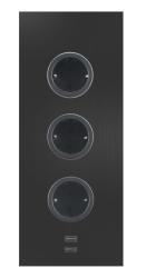 Indux Corner Presa multipla con 3 prese di corrente con messa a terra e doppio caricatore USB-A&amp;C Nero 1208955899