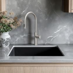 Quadri Retford Miscelatore da cucina in acciaio inossidabile con beccuccio estraibile e modalità  a spruzzo 1208956088