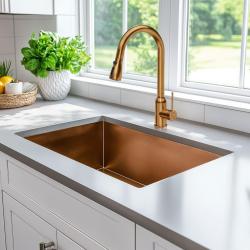 Quadri Stamford Miscelatore da cucina Rame con beccuccio estraibile e modalità di spruzzo 1208956094