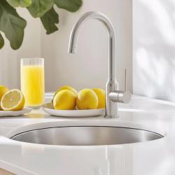 Quadri Stamford Miscelatore da cucina Cromo con beccuccio girevole rotondo 1208956110