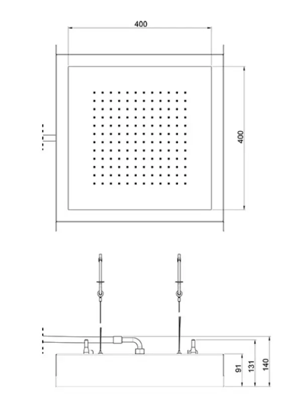 SB Rainbow Doccia a pioggia a scomparsa nel soffitto con illuminazione cromoterapica completamente in acciaio inossidabile 1208956230