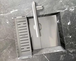 Lorreine 42WT Worktop Lavello in acciaio inossidabile  42x42cm per installazione su piani di lavoro in ceramica o pietra naturale 1208956234