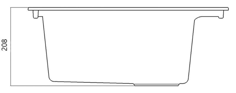 Lavandino di costruzione in cemento grigio 58x53cm con foro per rubinetto e tappo in acciaio inossidabile 1208956771