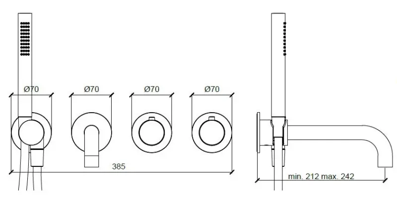 SB 316 AESTHETICS Round rubinetto termostatico per vasca da incasso in acciaio inossidabile 316 1208956820