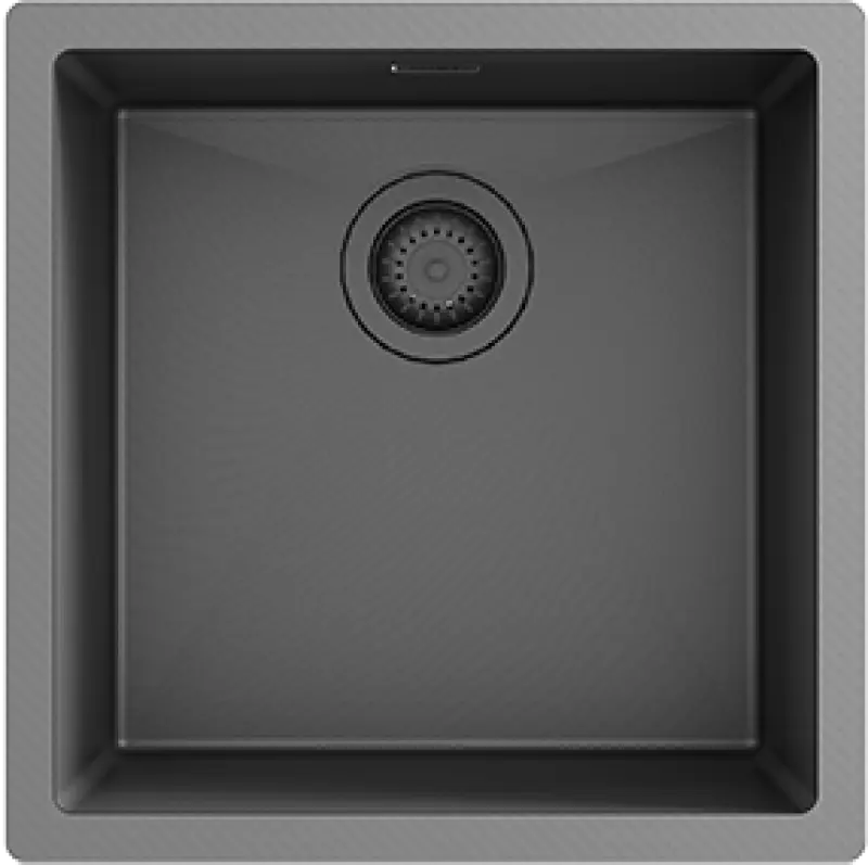 Ausmann Turt Lavello gun metal PVD NANO 40x40 montaggio a filo sopra e sotto il piano  1208956946