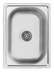 Ausmann Basic Lavello piccolo in acciaio inossidabile montaggio sopra il piano 35x48 cm incluso sifone 1208956971