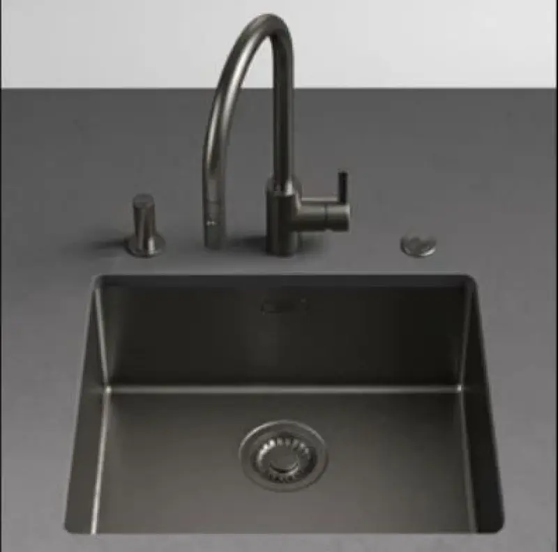 Franke Mythos Masterpiece BXM 210.50 PVD Gun Metal Lavello 500x410mm Installazione a Filo e Sotto Top 127.0672.129