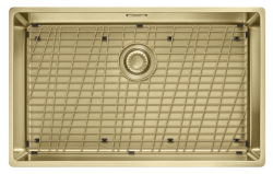 Franke Mythos Masterpiece BXM 210.68 Grande PVD Oro 685x410mm Incasso a Filo e Sottotop Lavello 127.0674.533