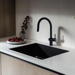 Franke Active J rubinetto cucina nero opaco con doccetta estraibile 115.0653.404