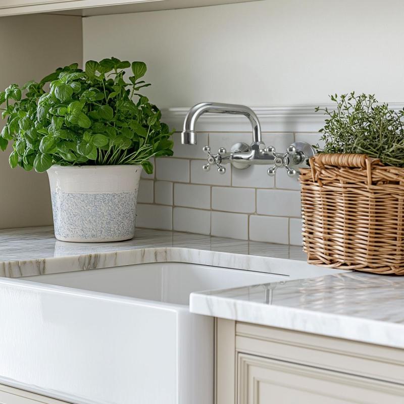 AquaTrimo Vivaldi rubinetto classico a parete per cucina con beccuccio superiore cromato 21VV7066CM