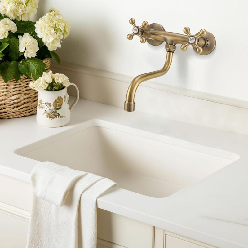 AquaTrimo Vivaldi Rubinetto classico a parete per cucina bronzo 21VV7068BN