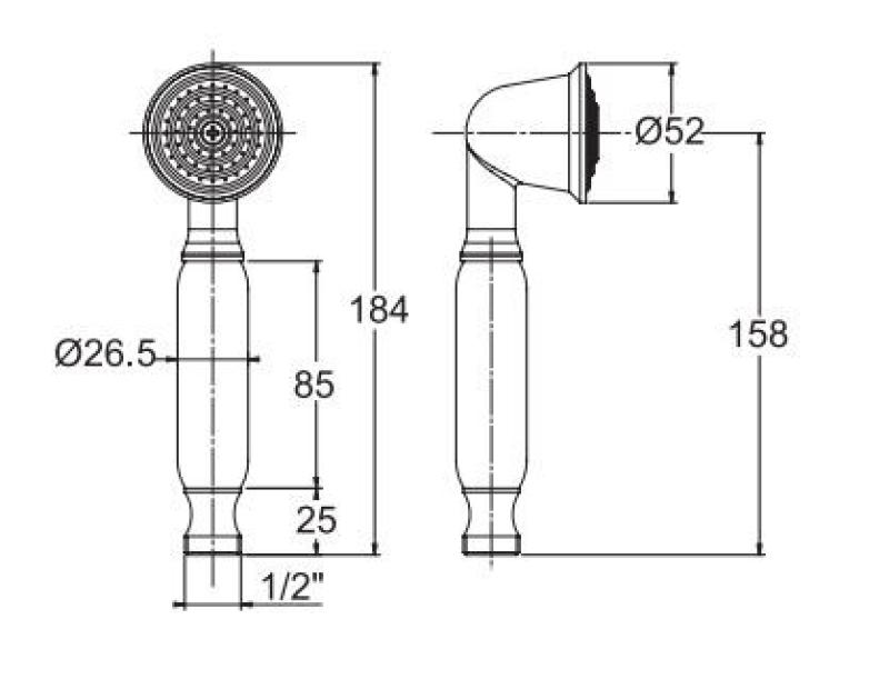 PB Doccetta classica in bronzo con maniglia bianca 1208957104
