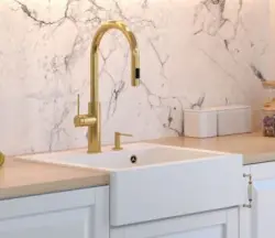 Quadri Farmhouse Lavello in granito bianco opaco sopra piano 595x540mm 1208957209