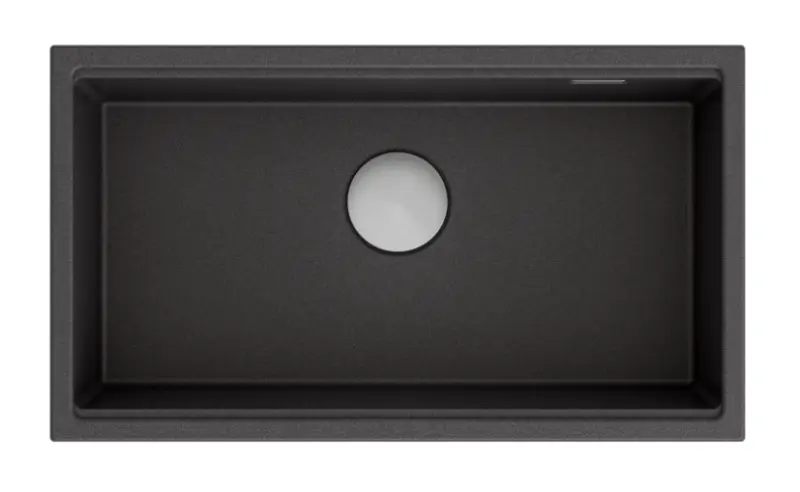 Quadri Newport grande  lavello e profondo in granito sopra e sottopiano antracite 760x435 mm 1208957219