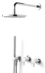 Set doccia da incasso Waterevolution Flow cromato con doccia a pioggia termostatica e doccetta 1208957343
