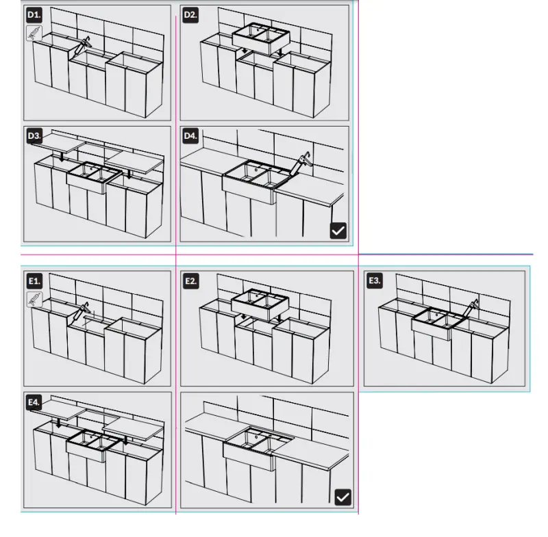 GraniteMy Farmhouse lavello doppio nero rustico in granito 80x63 cm intermedio o sottopiano 1208957352