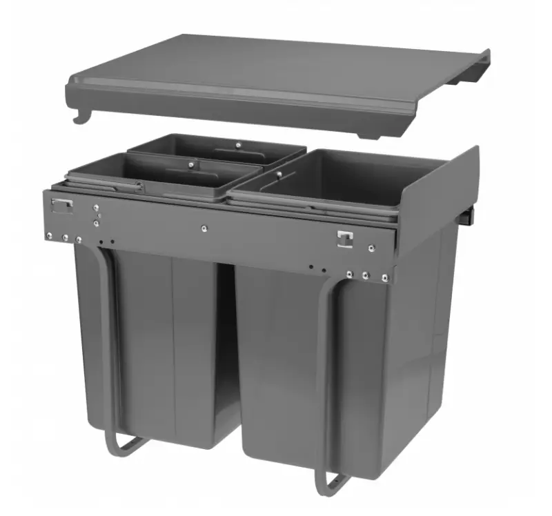 Garbi Sorter S-40-3 Sistema di raccolta rifiuti con 3 contenitori 1 x 20 e 2 x 10 litri 1208957365
