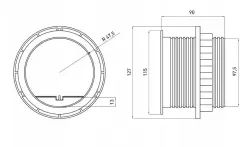 Indux Cover Presa da cucina argentata a scomparsa con messa a terra per il piano di lavoro con 2 porte USB 1208957397