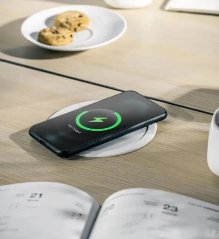 Indux Push Presa da cucina bianca a scomparsa con messa a terra nel piano di lavoro con 4 spine 2 x USB 2 x RJ45 e ricarica wireless 1208957419