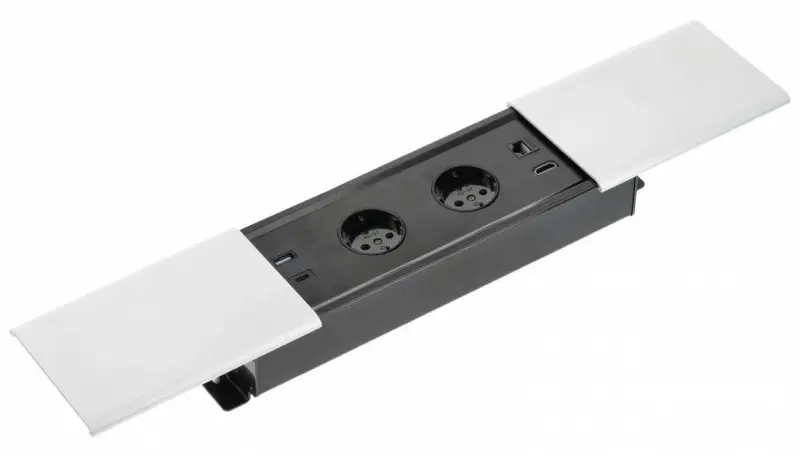 Indux Slide max presa da incasso per cucina nel piano di lavoro con USB-A, HDMI, RJ45 e USB-C colore bianco opaco 1208957429
