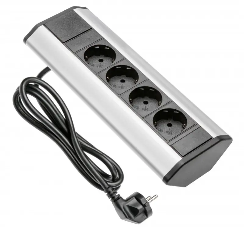 Indux Corner Presa elettrica da cucina angolare con 4 spine e messa a terra 1208957432