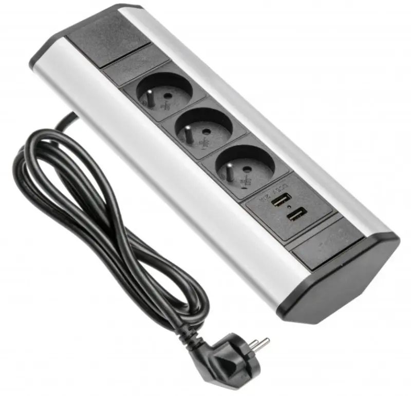 Indux Corner angolo cucina con 3 prese di corrente a terra e 2 caricabatterie USB 1208957442