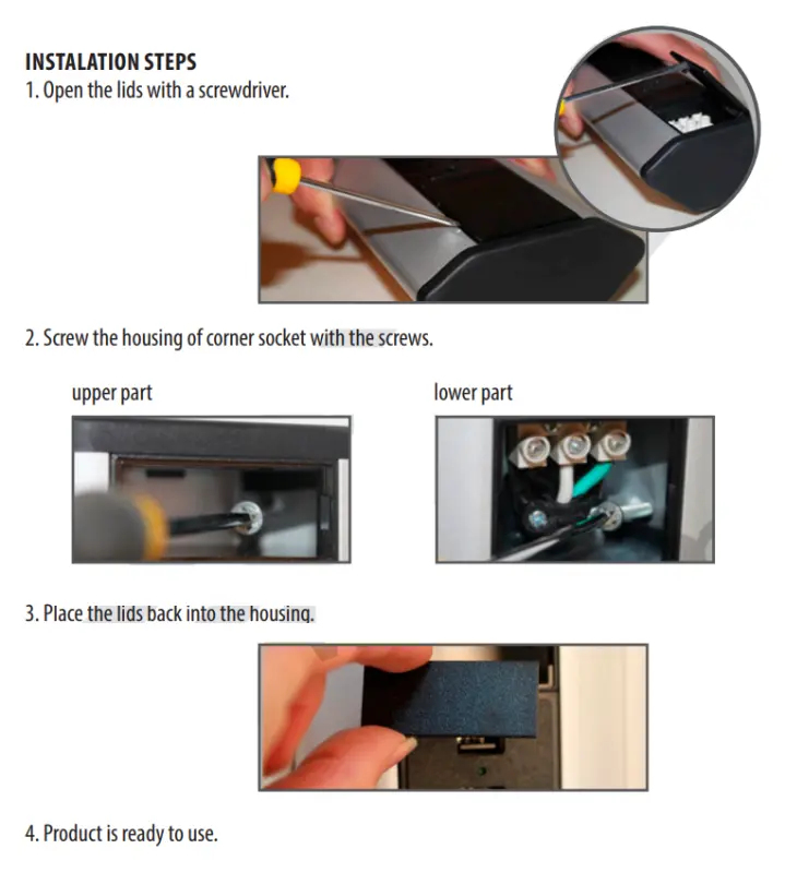 Indux Corner angolo cucina con 3 prese di corrente a terra e 2 caricabatterie USB 1208957442