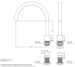 Waterevolution Flow miscelatore da cucina a 2 fori ottone T151LE