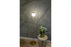 Decor Ciklop lampada da terra in ottone dorato con effetto a goccia 9737