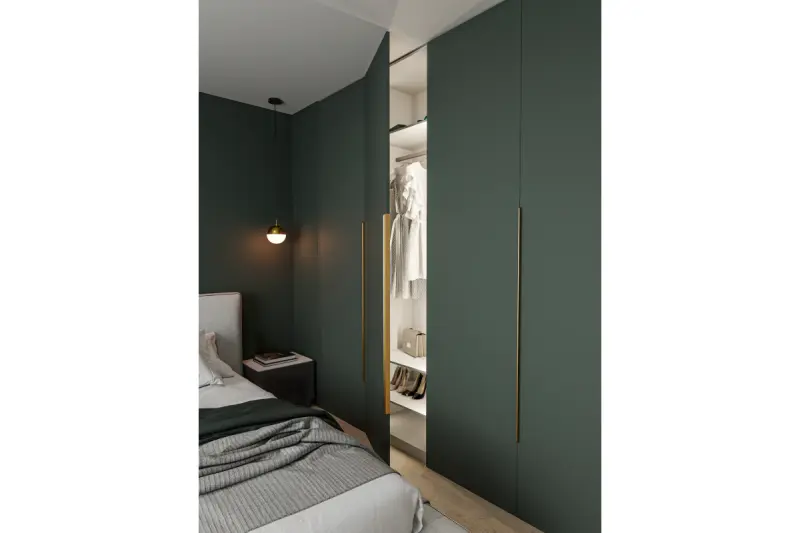 Lampada a sospensione Decor Abies in ottone dorato con paralume rotondo in metallo 3558