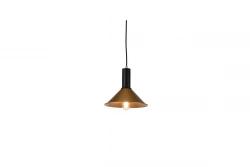 Decor Privé moderna lampada a sospensione cono in ottone dorato 7610