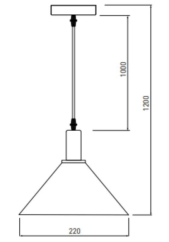 Decor Privé moderna lampada a sospensione cono in ottone dorato 7610