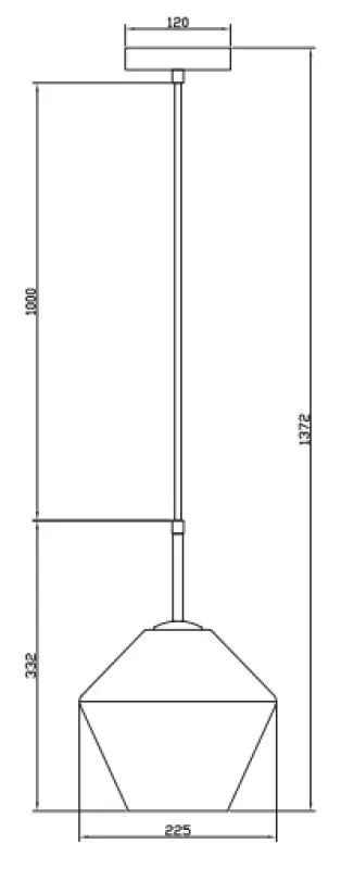 Decor Lime 332 mm alta lampadario moderno di colore ambra 7887