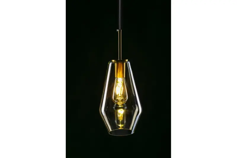 Decor Lime 397 mm moderna lampada a sospensione di colore ambra alta 7900.