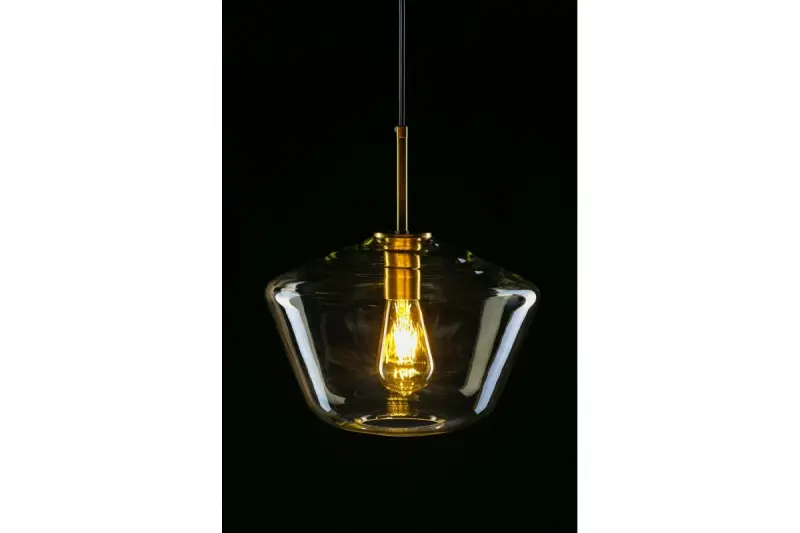 Decor Lime 339 mm lampadario sospeso moderno di colore ambra alto 7924.