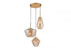 Decor Lime 1467 mm alta moderna lampadario dorato con 3 fonti luminose 7983