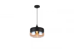 Lampada sospesa moderna Decor Lender in metallo e vetro larghezza 250 mm 8433.