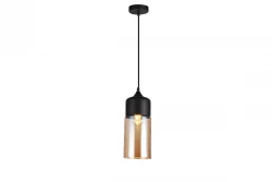 Decor Lender moderna lampada a sospensione in metallo e vetro larghezza 130 mm 9300
