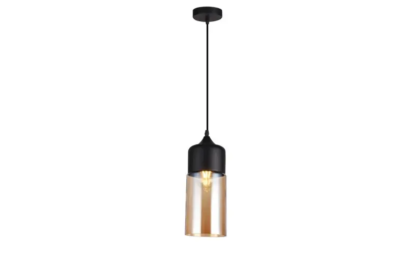 Decor Lender moderna lampada a sospensione in metallo e vetro larghezza 130 mm 9300