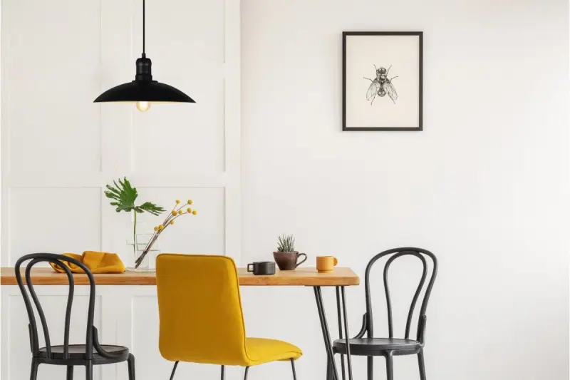 Lampada a sospensione industriale Decor Horizon nera opaca 4512