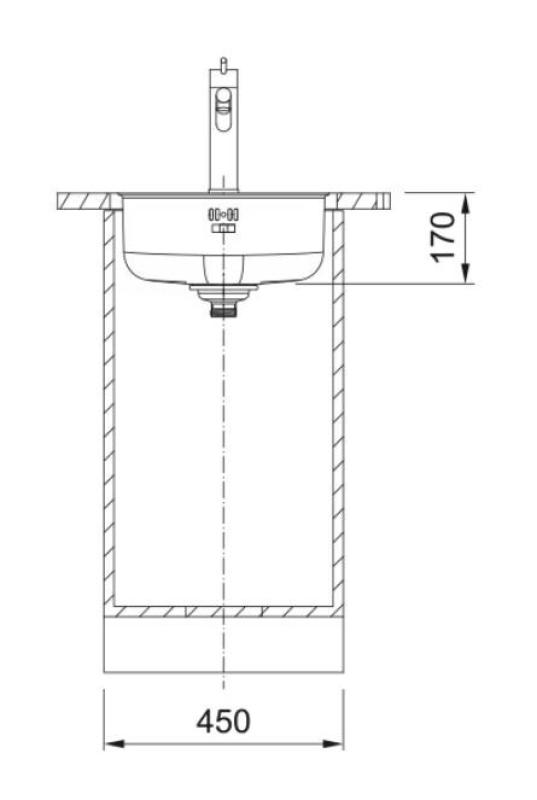Franke Rondo ROX 210.38 lavello rotondo in acciaio inossidabile 43,9 cm montaggio a filo 127.0688.778