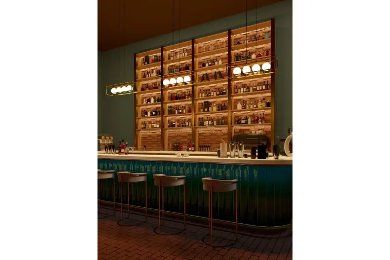 Lampada a sospensione Decor Avelin con telaio rettangolare dorato larghezza 80 cm 2287